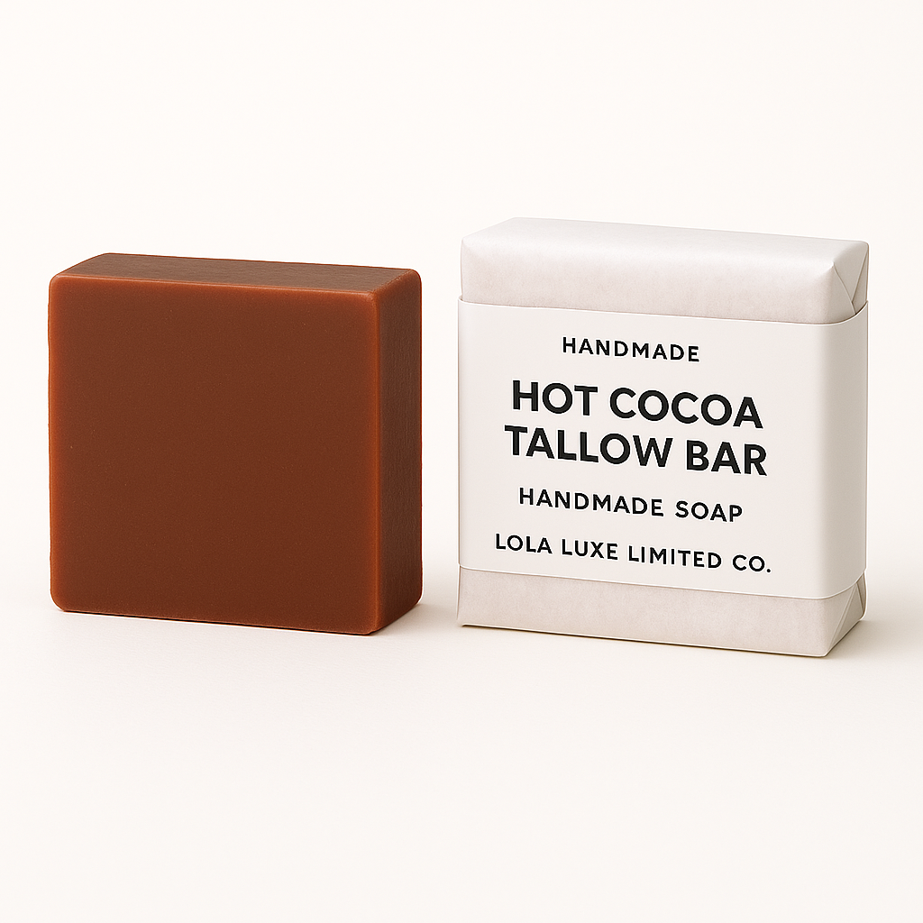 Lola Luxe Handmade Organic Soap Bar "Hot Cocoa Tallow"