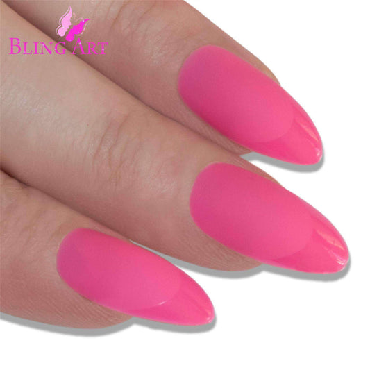 Bling Art Matte Pink 24 Acrylic Press-On Nail Set