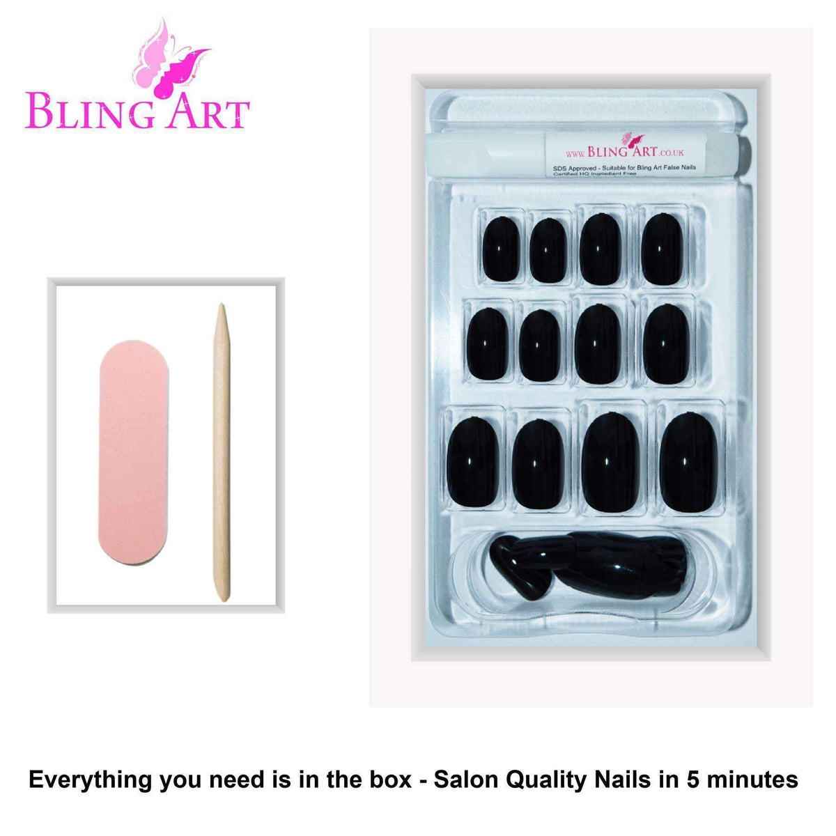 Bling Art 24 Acrylic Press-On Nail Set