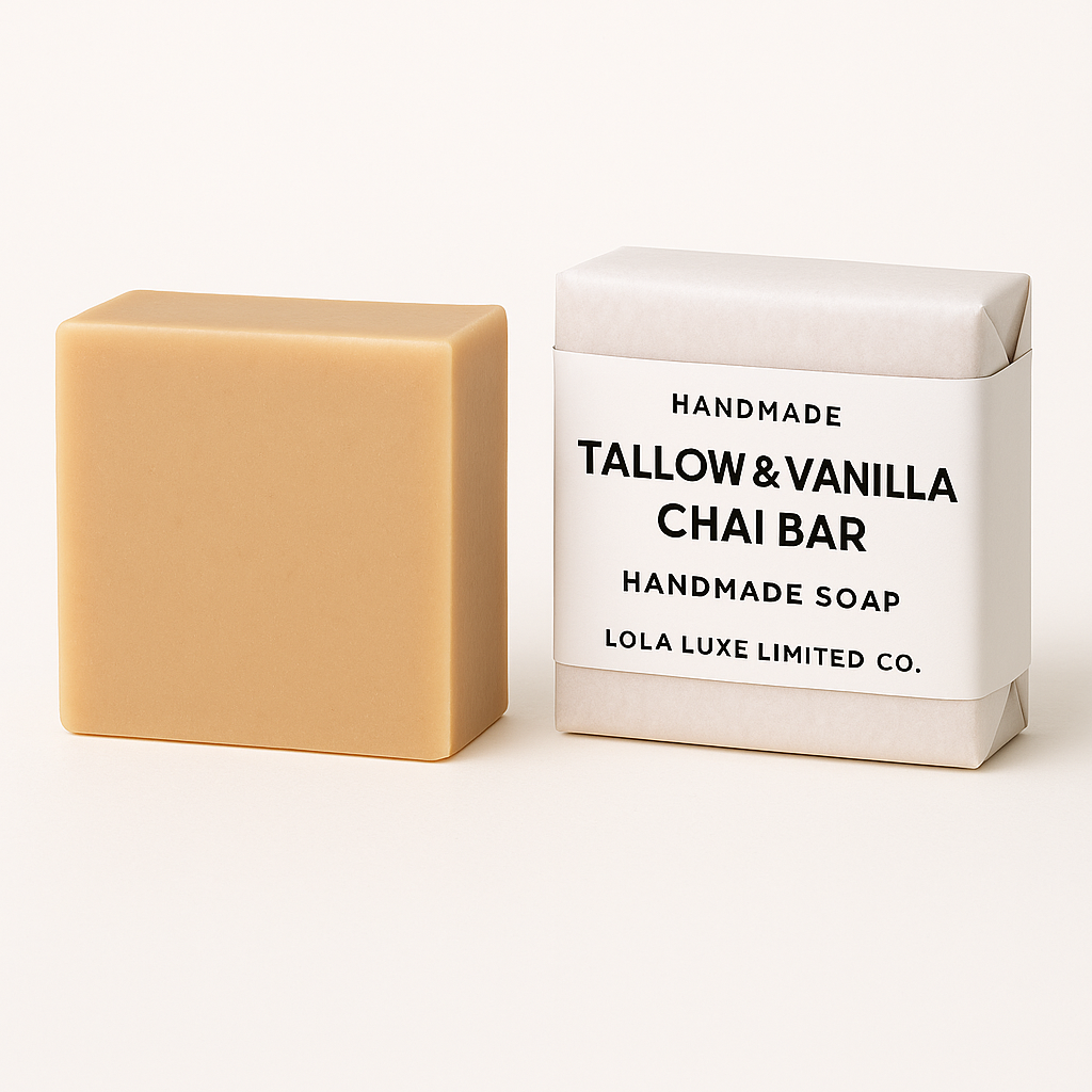 Lola Luxe Handmade Organic Soap Bar "Tallow & Vanilla Chai"