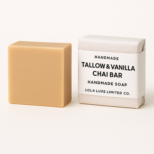 Lola Luxe Handmade Organic Soap Bar "Tallow & Vanilla Chai"