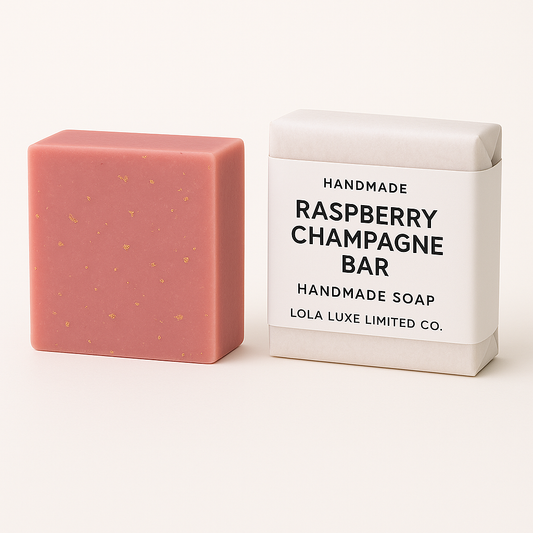 Lola Luxe Handmade Organic Soap Bar "Raspberry Champagne"