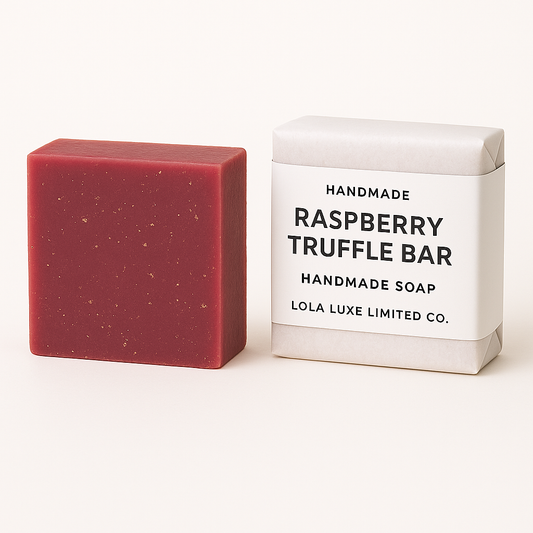Lola Luxe Handmade Organic Soap Bar "Raspberry Truffle"