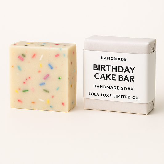 Lola Luxe Handmade Organic Soap Bar "Birthday Cake"