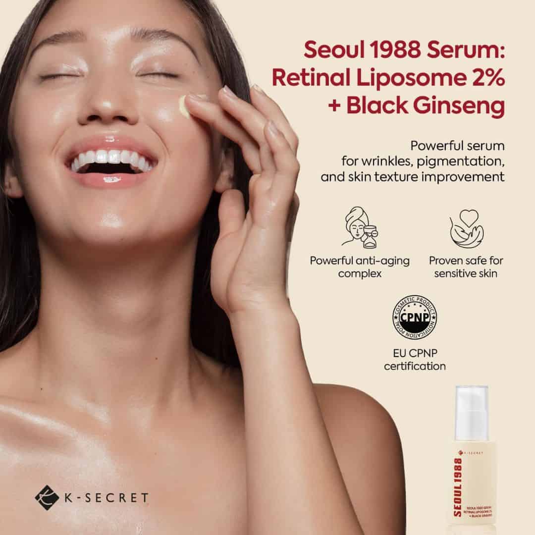 K-SECRET SEOUL 1988 Serum: Retinal Liposome 2% + Black Ginseng 30ml