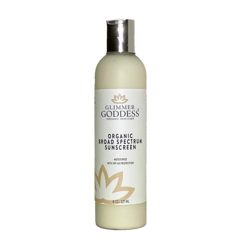 Glimmer Goddess Organic Sunscreen SPF 40+ Protection 227ml