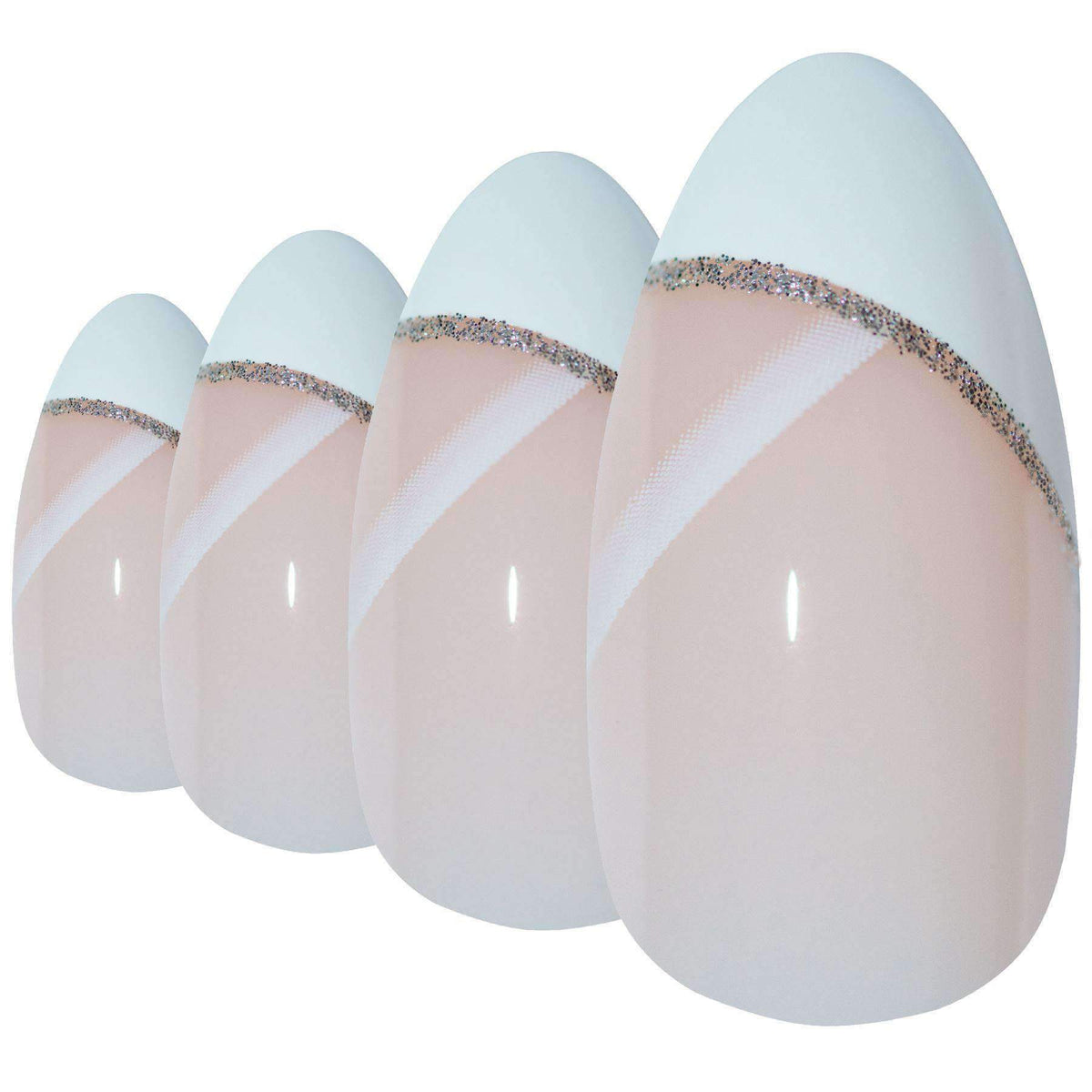Bling Art Almond Stiletto 24 Acrylic Press-On Nail Set