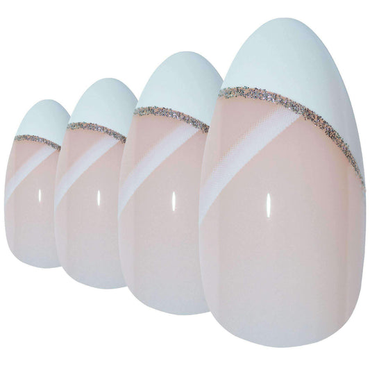 Bling Art Almond Stiletto 24 Acrylic Press-On Nail Set