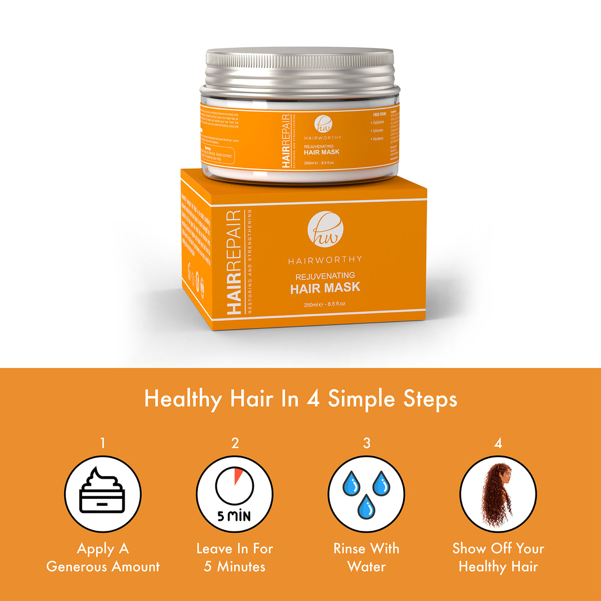 Hairworthy Hair Repair Hair Mask 250ml