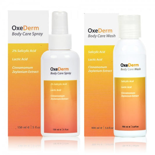 OxeDerm Body Care Duo - Salicylic Acid Body Wash & Body Spray
